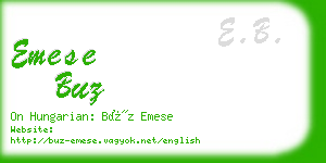 emese buz business card